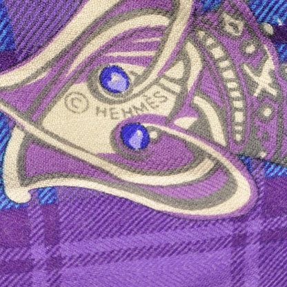 Hermes Cashmere Silk Fleurs d Ecosse Shawl 140 5 of 6