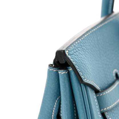 Hermes Taurillon Clemence BIRKIN 35 Blue Jean 15 of 20