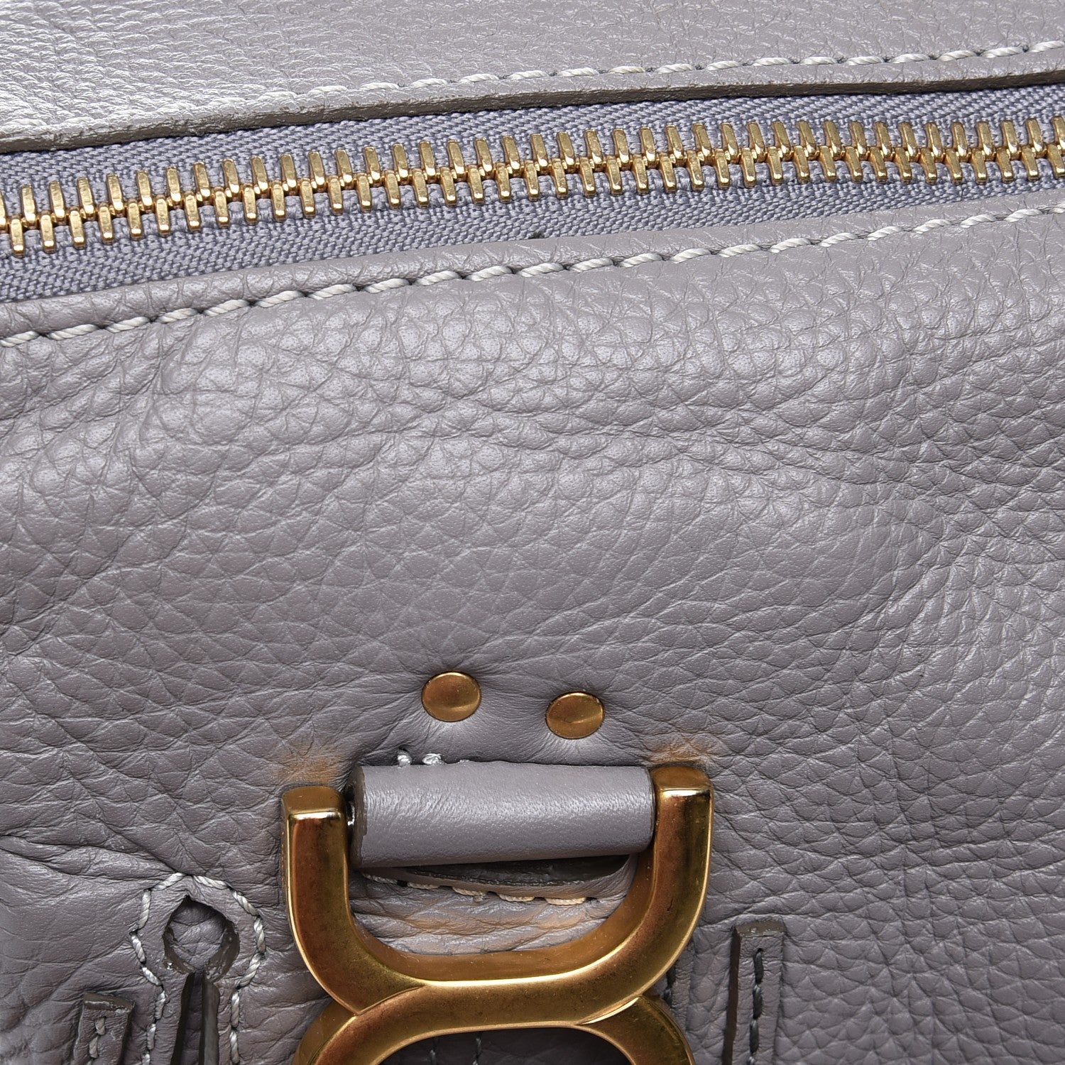 Chloe Calfskin Large Marcie Satchel Cashmere Grey 12 of 12