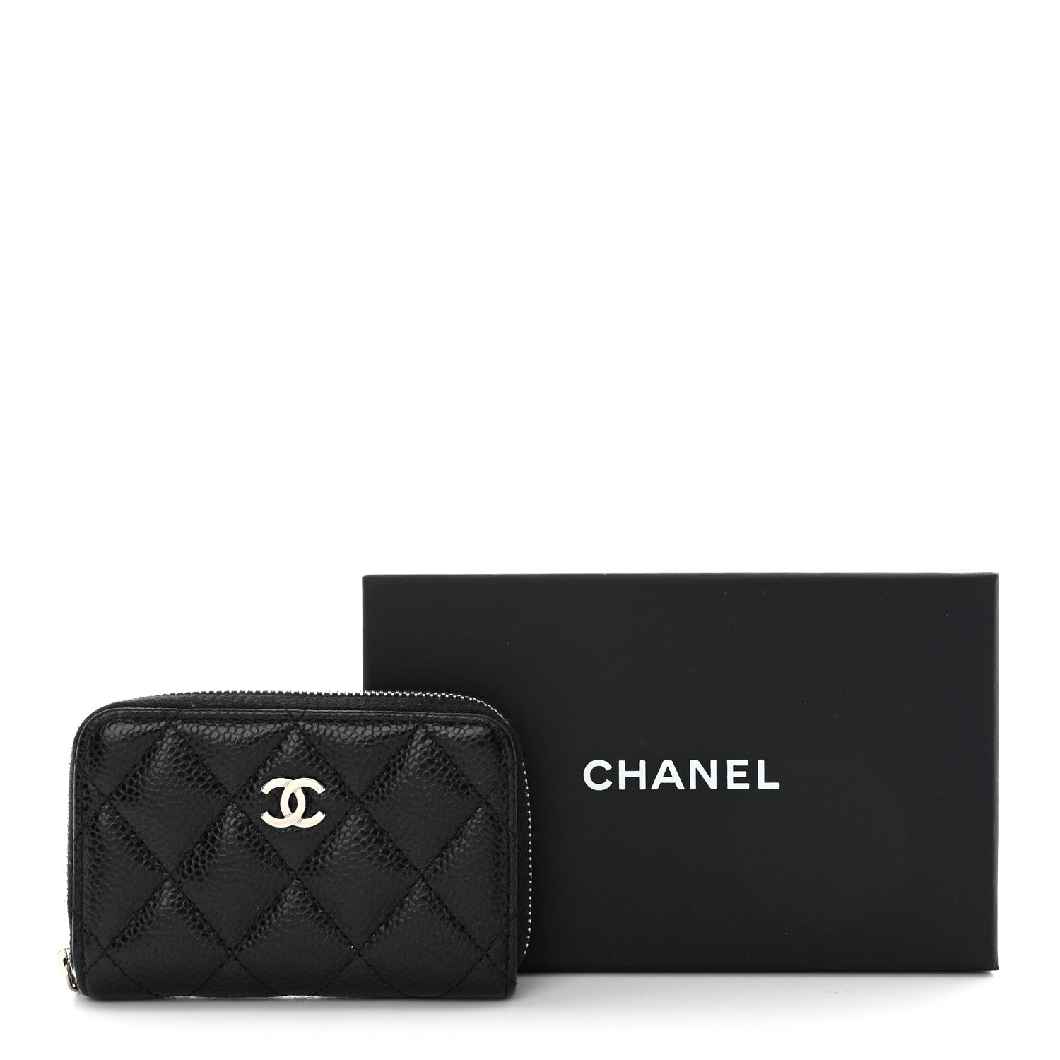 Chanel Caviar Quilted Classic Zipped Coin Purse Black 9 of 9