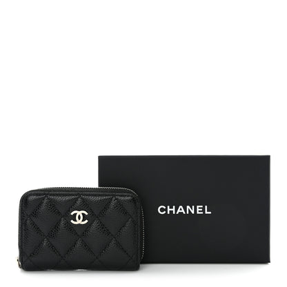 Chanel Caviar Quilted Classic Zipped Coin Purse Black 9 of 9