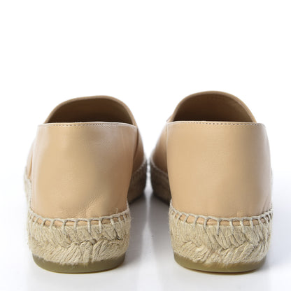 Chanel Lambskin CC Espadrilles 38 Beige Black 6 of 11