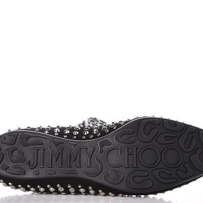 Jimmy Choo Suede Studded Wheel Loafers 38 Black 10 of 11