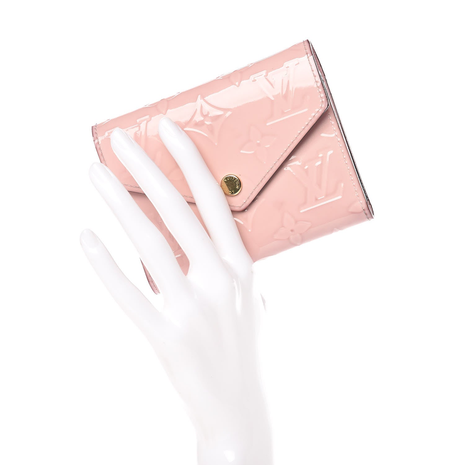 Louis Vuitton Vernis Victorine Wallet Rose Ballerine 2 of 10