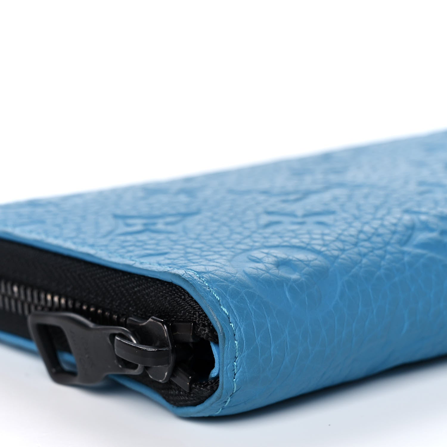 Louis Vuitton Taurillon Monogram Zippy Vertical Wallet Turquoise 7 of 9