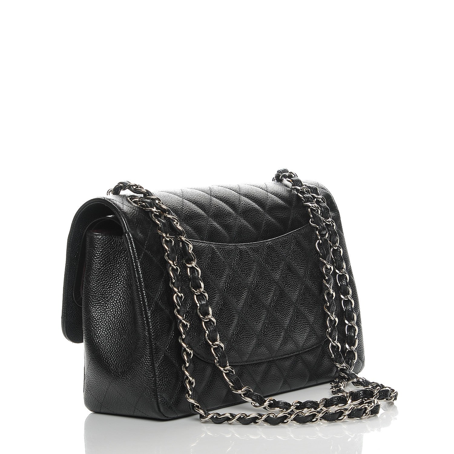 Chanel Caviar Quilted Jumbo Double Flap Black 3 of 7