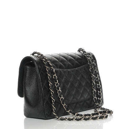 Chanel Caviar Quilted Jumbo Double Flap Black 3 of 7