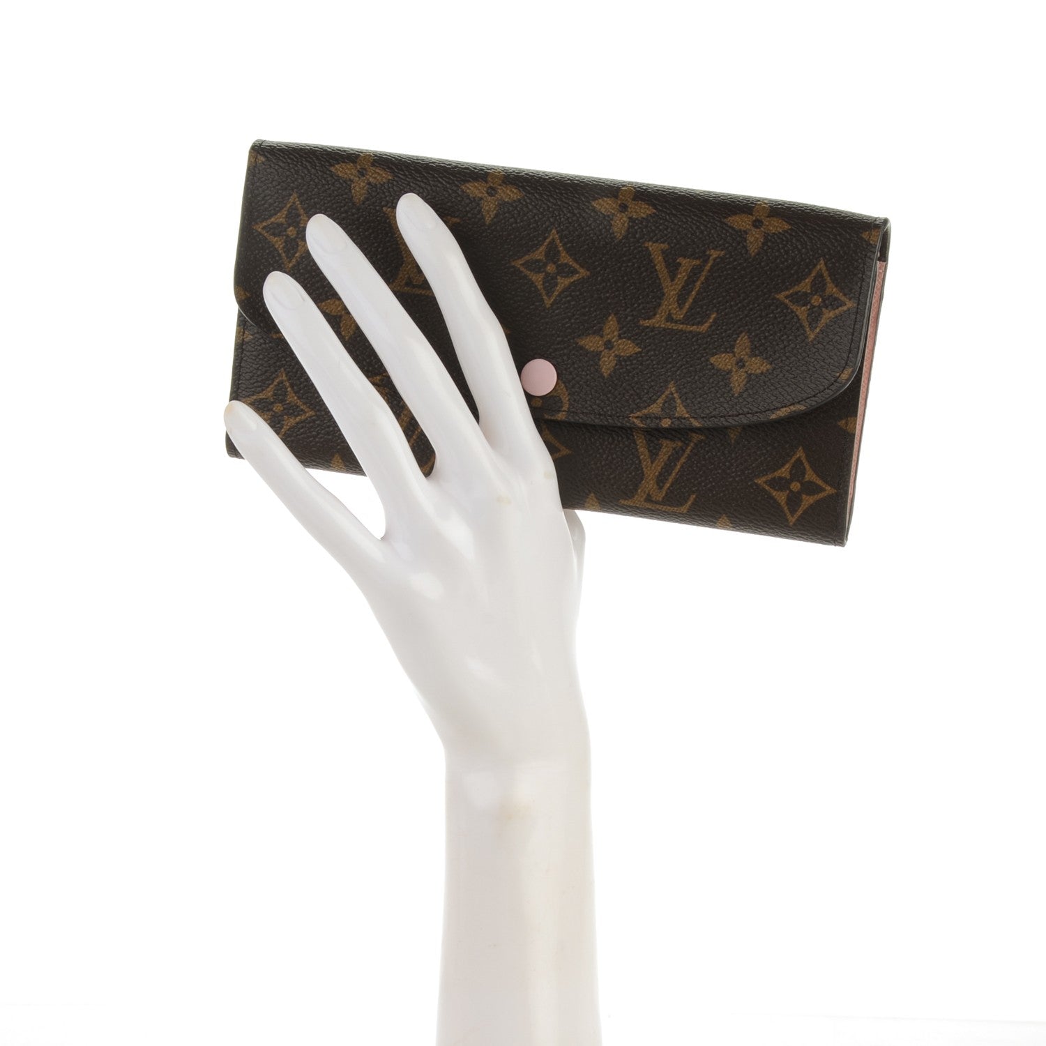 Louis Vuitton Monogram Emilie Wallet Rose Ballerine 2 of 7