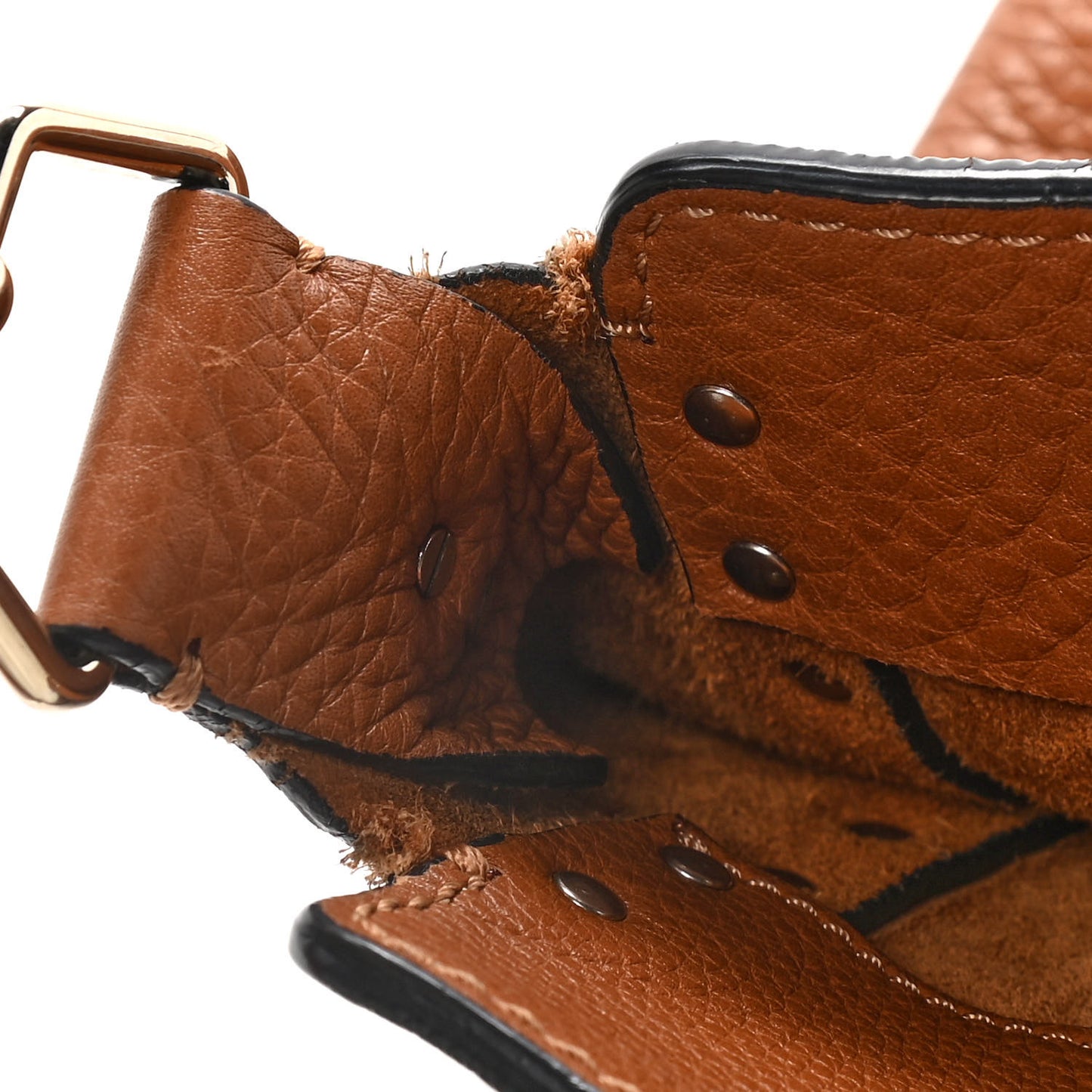 Pebbled Calfskin Small Rockstud Flip-Lock Messenger Bag Light Cuir