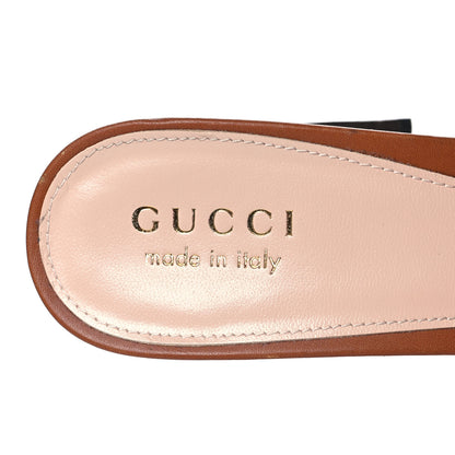 Gucci Calfskin Signoria 75mm Slide Sandals 38.5 Brown 9 of 9
