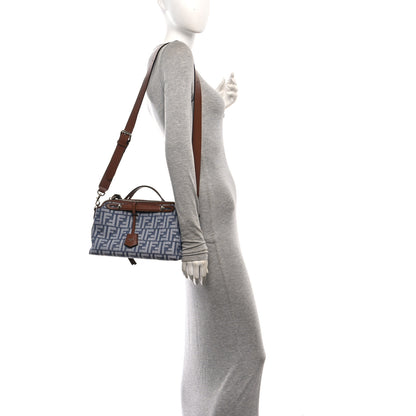 Fendi Denim Vitello Grace FF Mini By The Way Boston Bag  Blue 2 of 9
