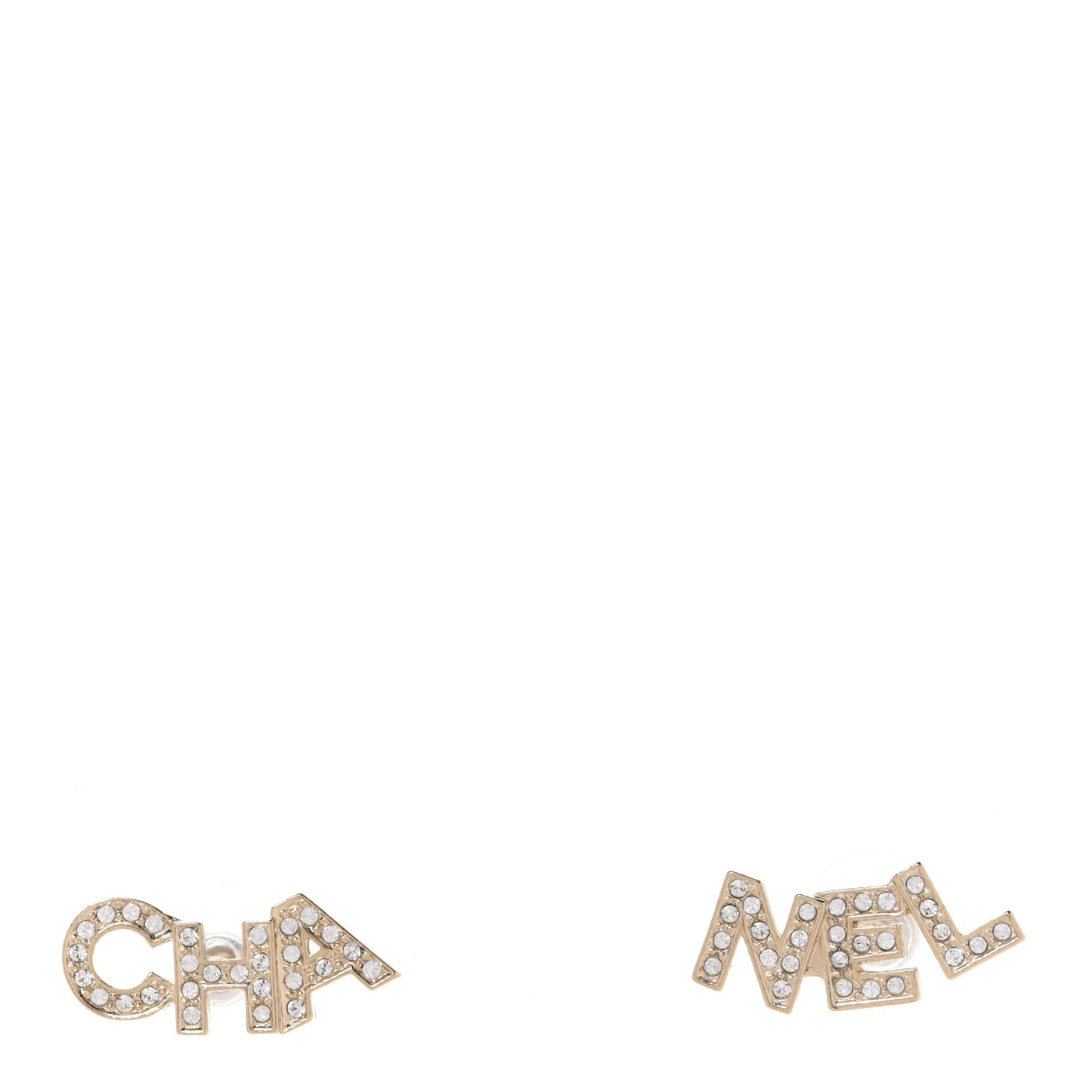 Crystal Pearl Signature Stud Earrings Gold