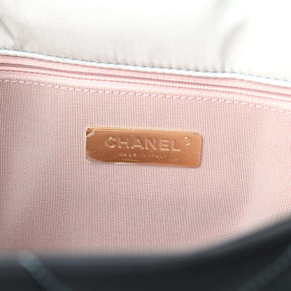 Chanel Silk Maxi Scarf Chanel 19 Flap Black Blue White 6 of 10