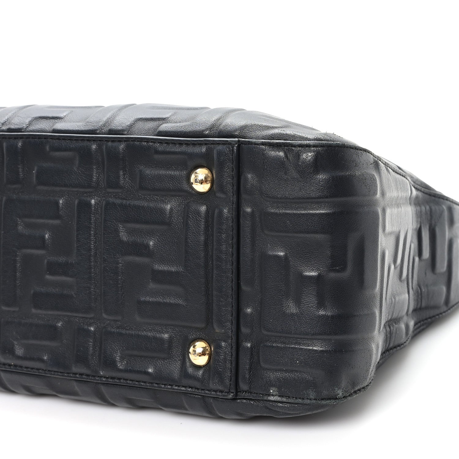 Fendi Nappa FF 1974 Embossed Small FF Tote Black 9 of 12