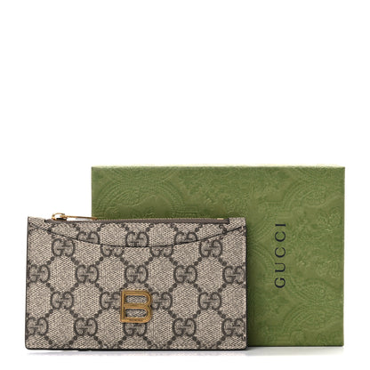 Gucci X BALENCIAGA GG Supreme Monogram Zip Card Case Beige Ebony 8 of 8