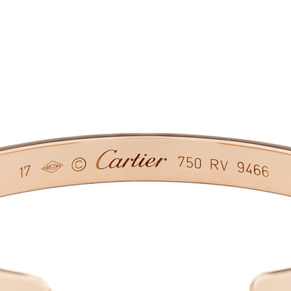 Cartier 18K Pink Gold LOVE Cuff Bracelet 17 3 of 3