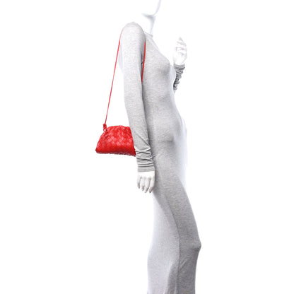 Bottega Veneta Nappa Intrecciato The Mini Pouch Bright Red 2 of 10