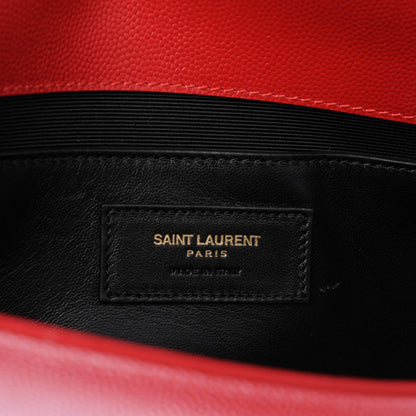 Saint Laurent Grain De Poudre Classic Monogram Clutch New Red 7 of 7