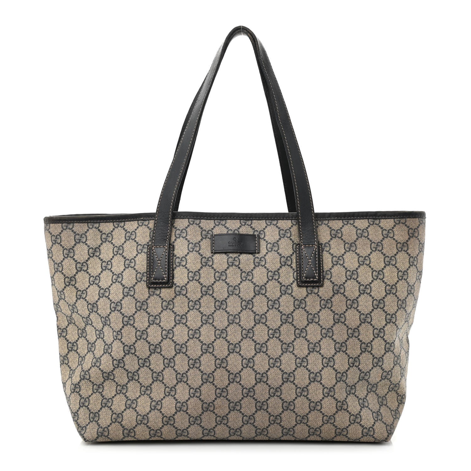 Gucci GG Supreme Monogram Medium Zippered Shopping Tote Navy 1 of 21