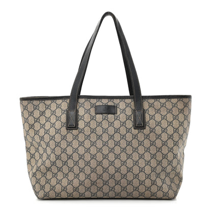 Gucci GG Supreme Monogram Medium Zippered Shopping Tote Navy 1 of 21