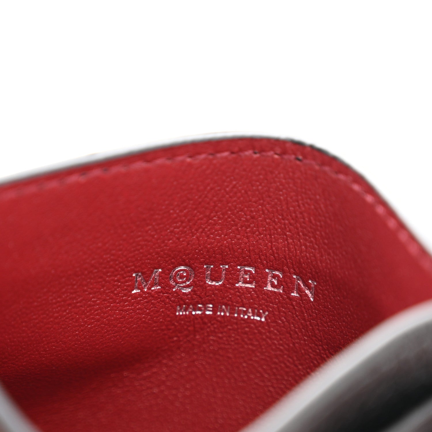 Alexander McQueen Grained Calfskin Sling Stud Card Holder Black 6 of 10