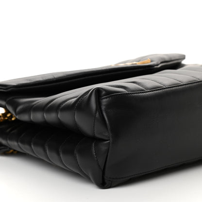 Saint Laurent Calfskin Y Quilted Monogram Medium Loulou Chain Satchel Black 8 of 9