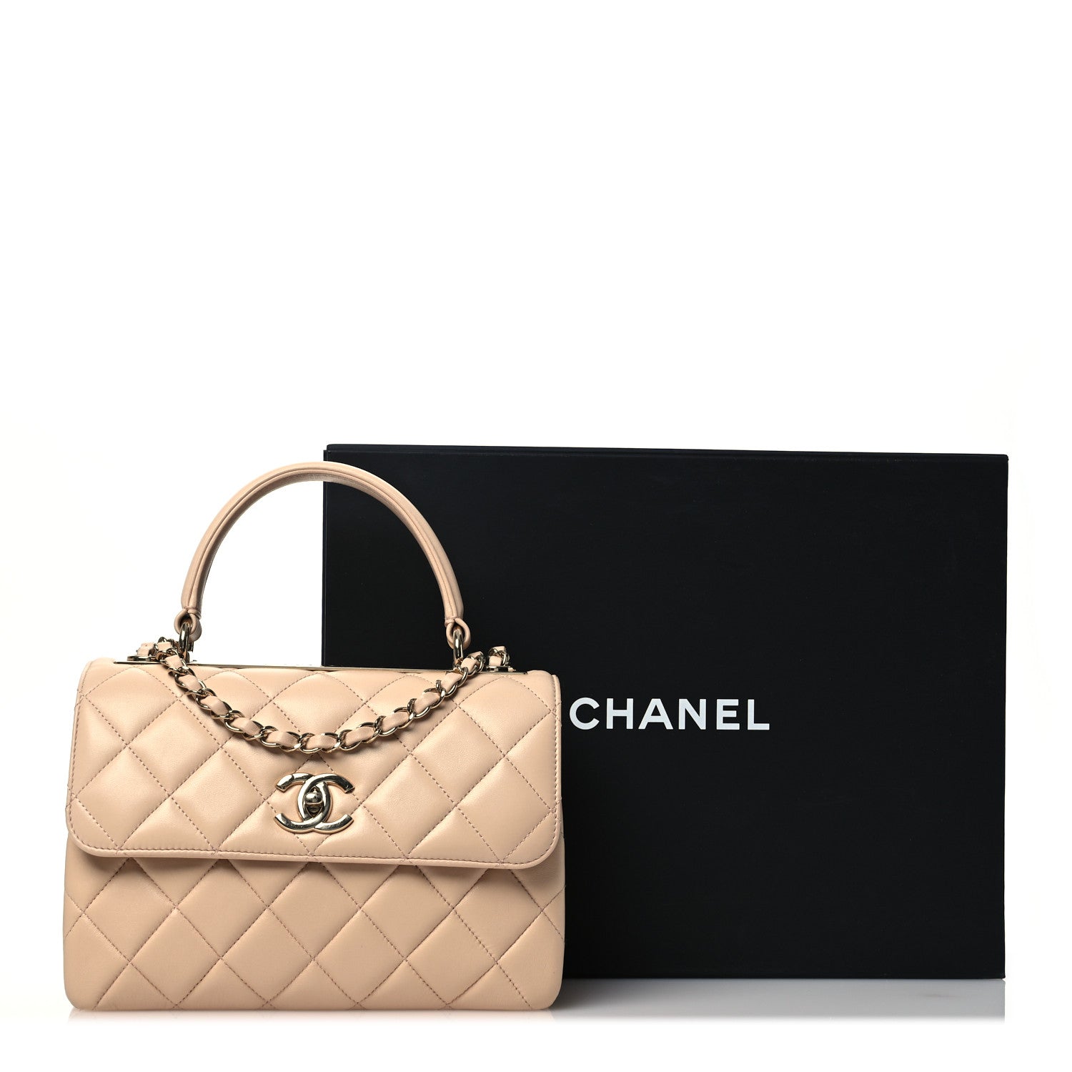 Chanel Lambskin Quilted Small Trendy CC Dual Handle Flap Bag Beige 18 of 18