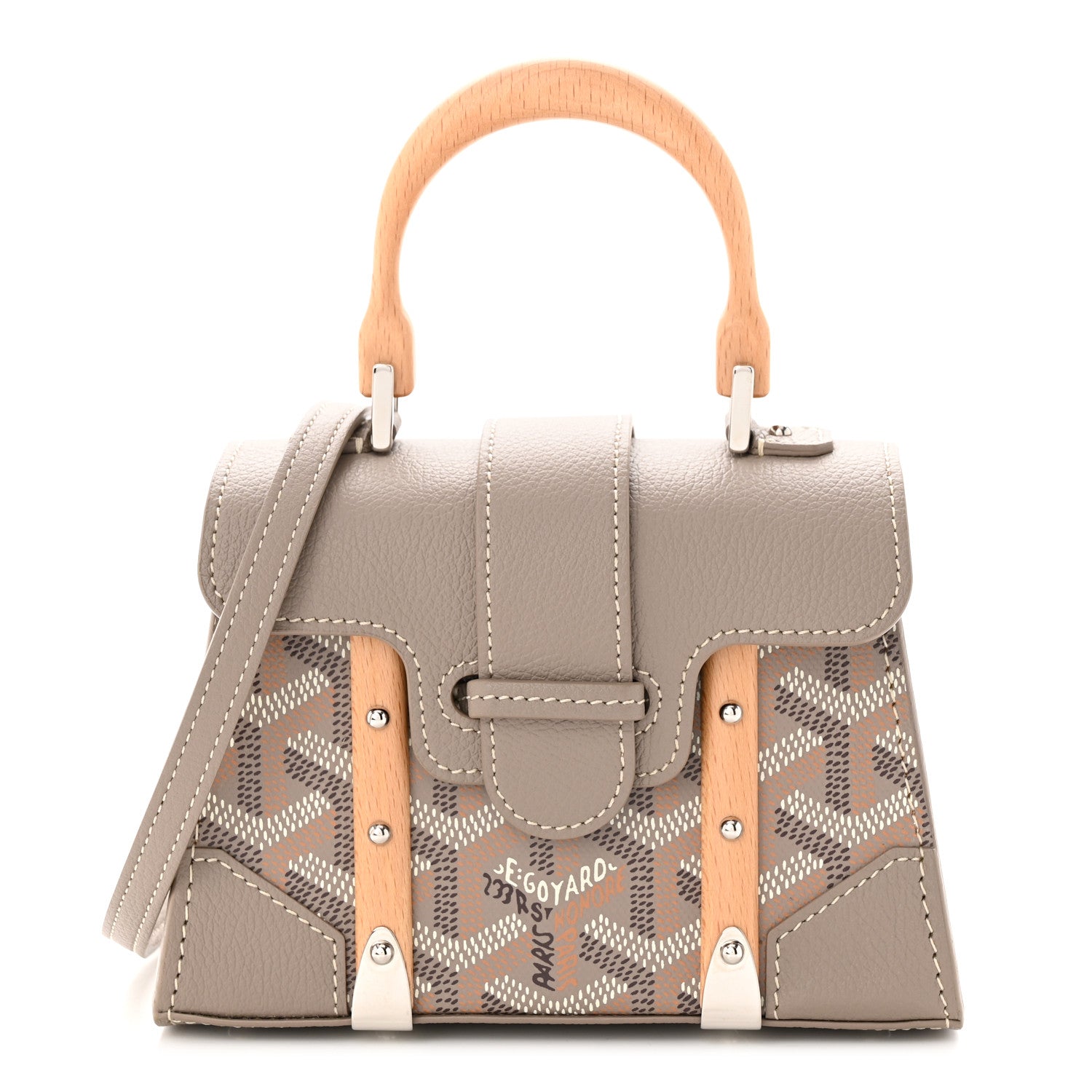 image of GOYARD Goyardine Structure Nano Saigon in the color Grey by FASHIONPHILE