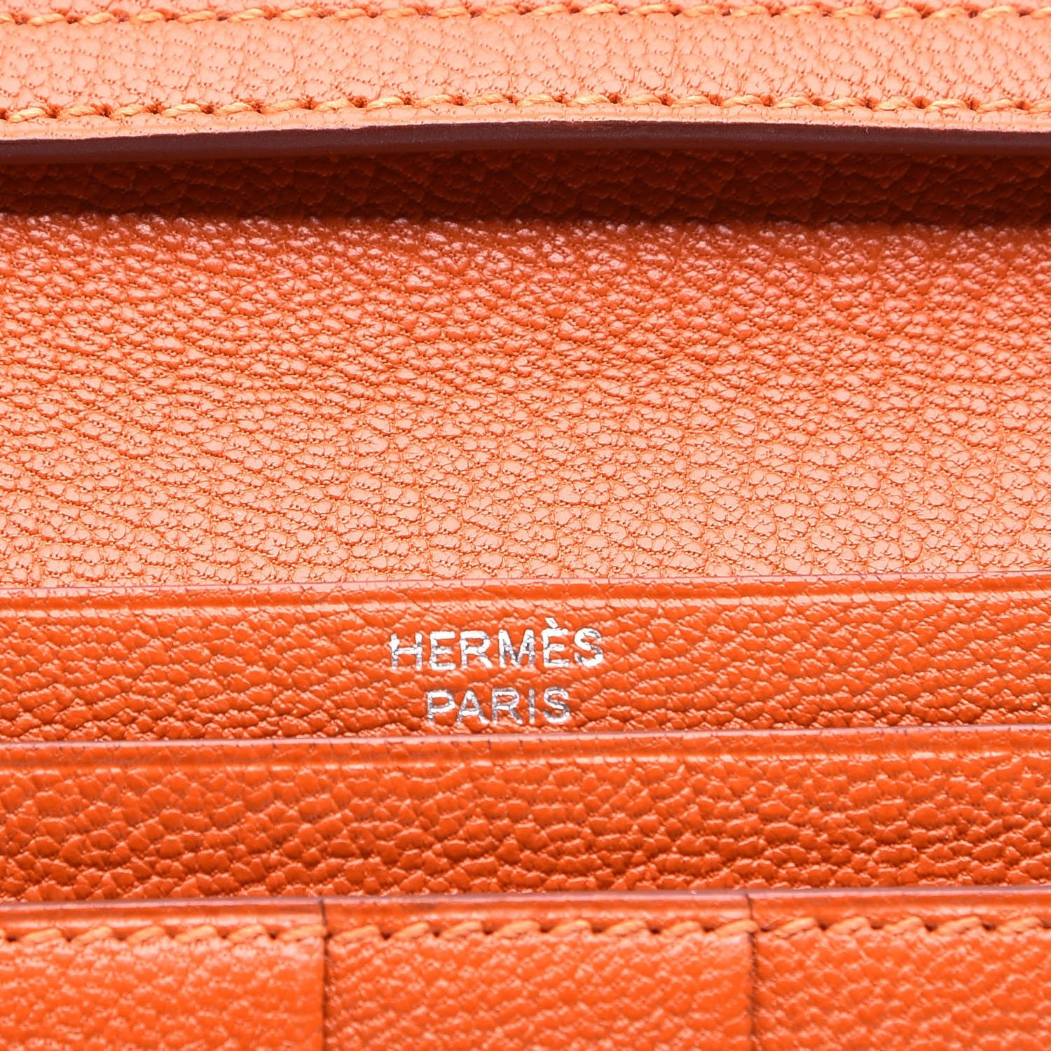 Hermes Chevre Mysore Bearn Wallet Feu 7 of 9