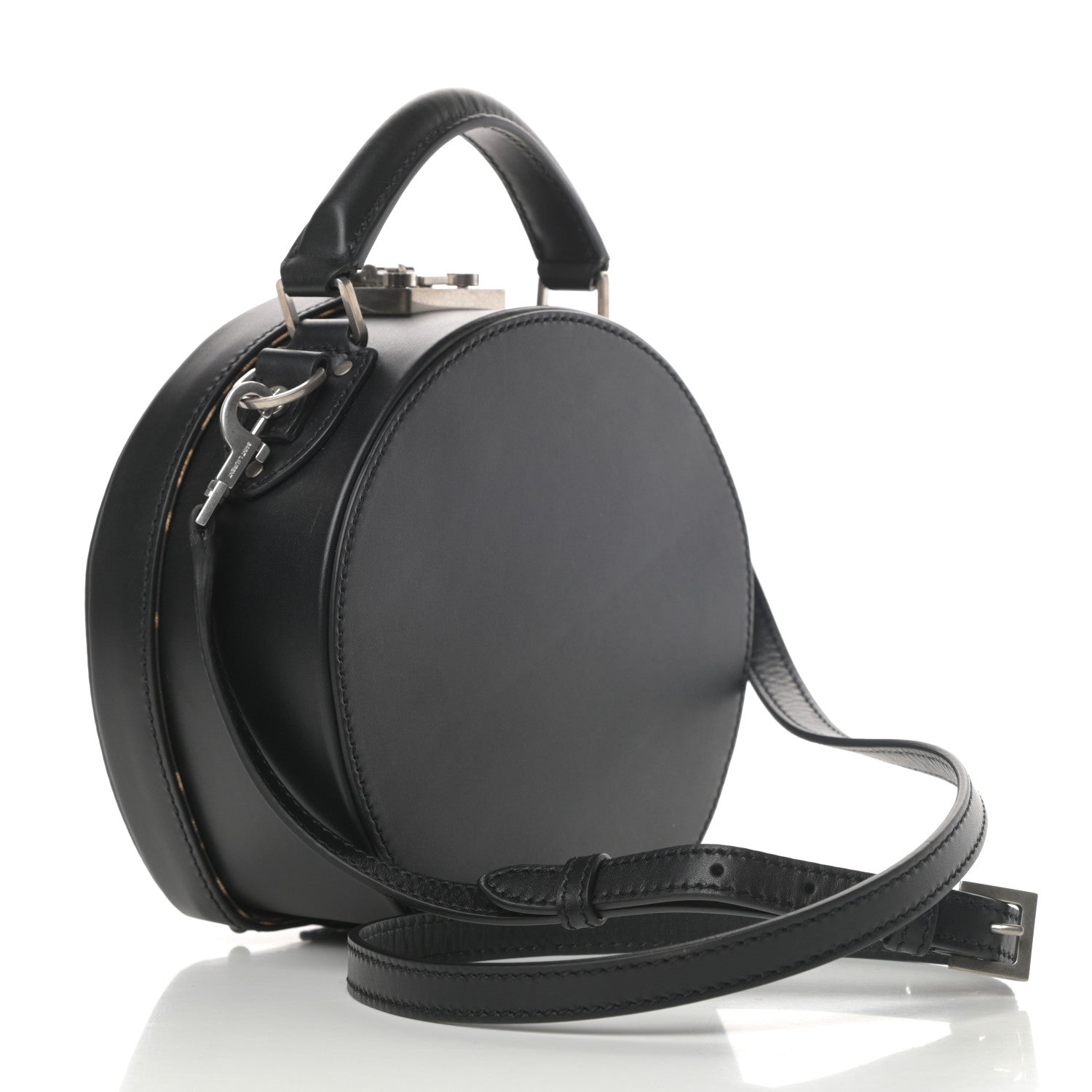 Saint Laurent Calfskin Small Mica Hat Box Black 3 of 11