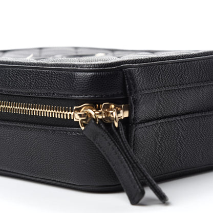Chanel Caviar Quilted CC North South Filigree Vanity Case Black 6 of 10