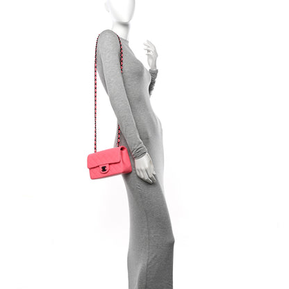 Chanel Lambskin Quilted Mini Rectangular Flap Coral Pink 2 of 11