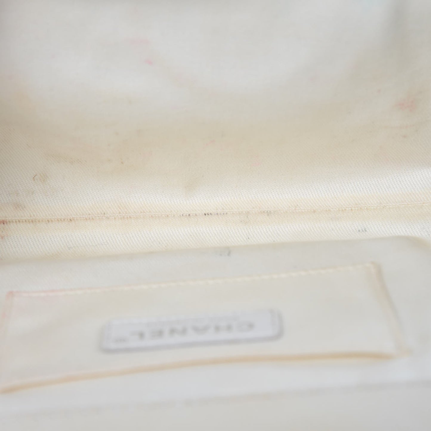 Caviar Quilted CC Large Clutch Ivory