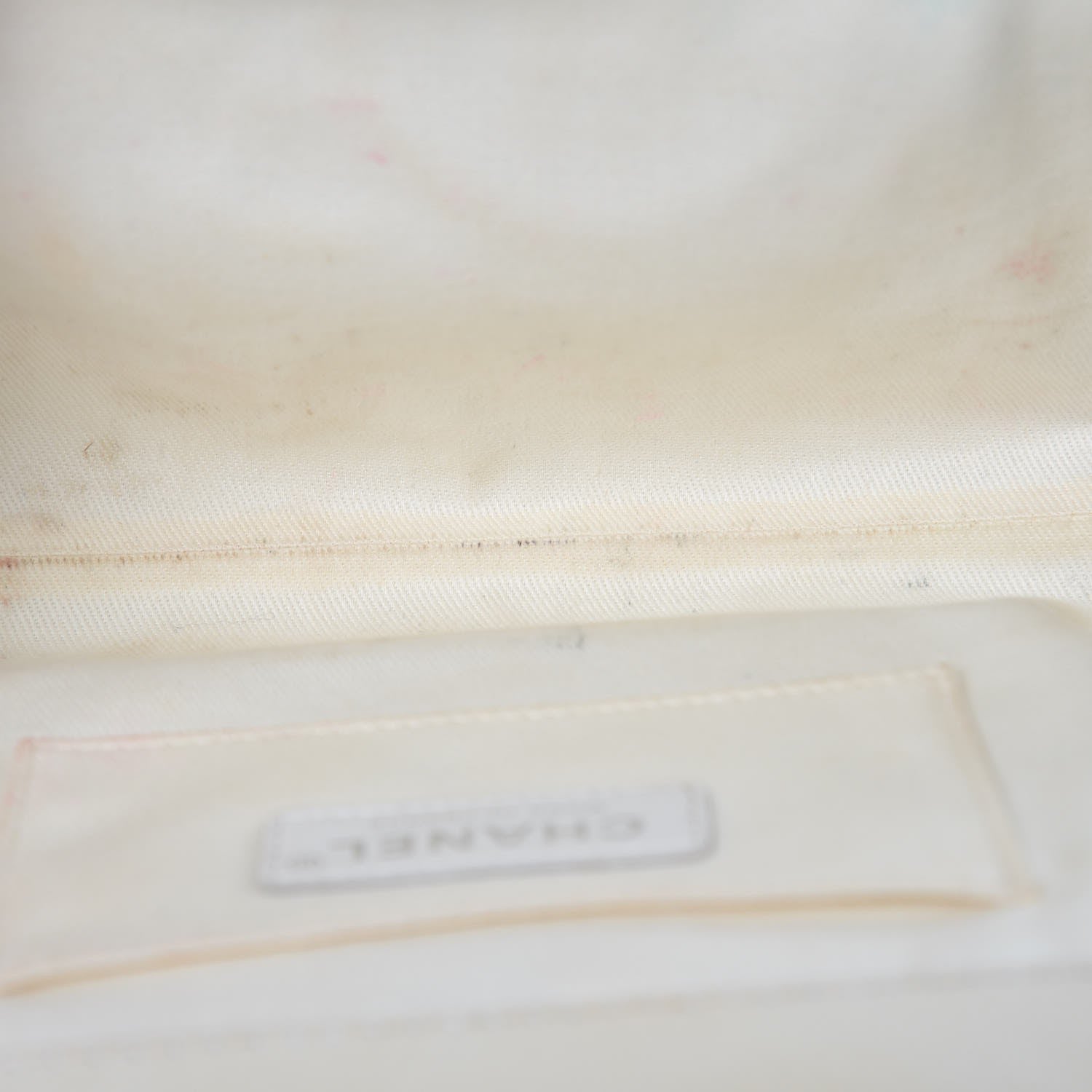 Chanel Caviar Quilted CC Large Clutch Ivory 9 of 12