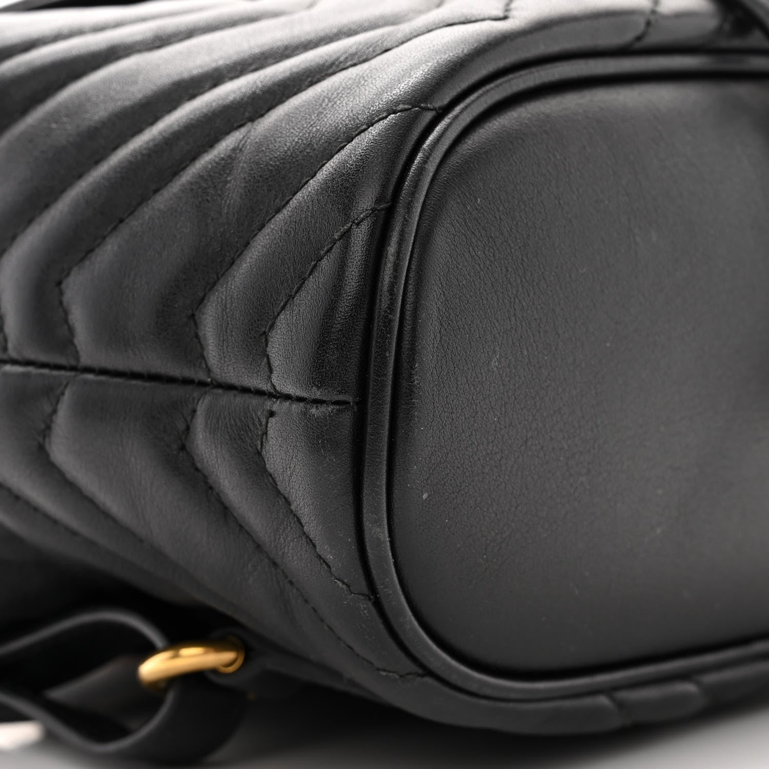 Gucci Calfskin Matelasse GG Marmont Flap Backpack Black 11 of 14