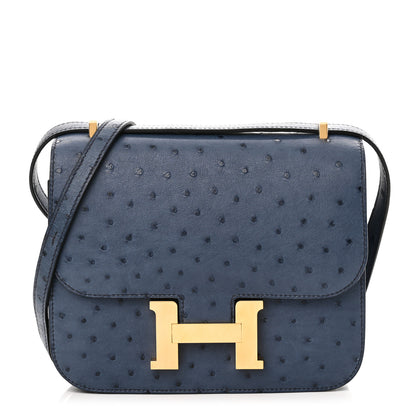 Hermes Ostrich Constance 18 Bleu Roi 1 of 11