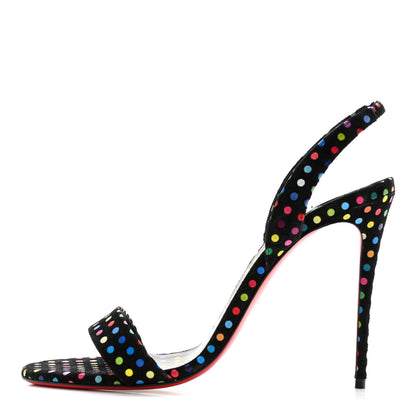 Christian Louboutin Suede O Marylin Sandals Heels 39 Black Multicolor 2 of 7