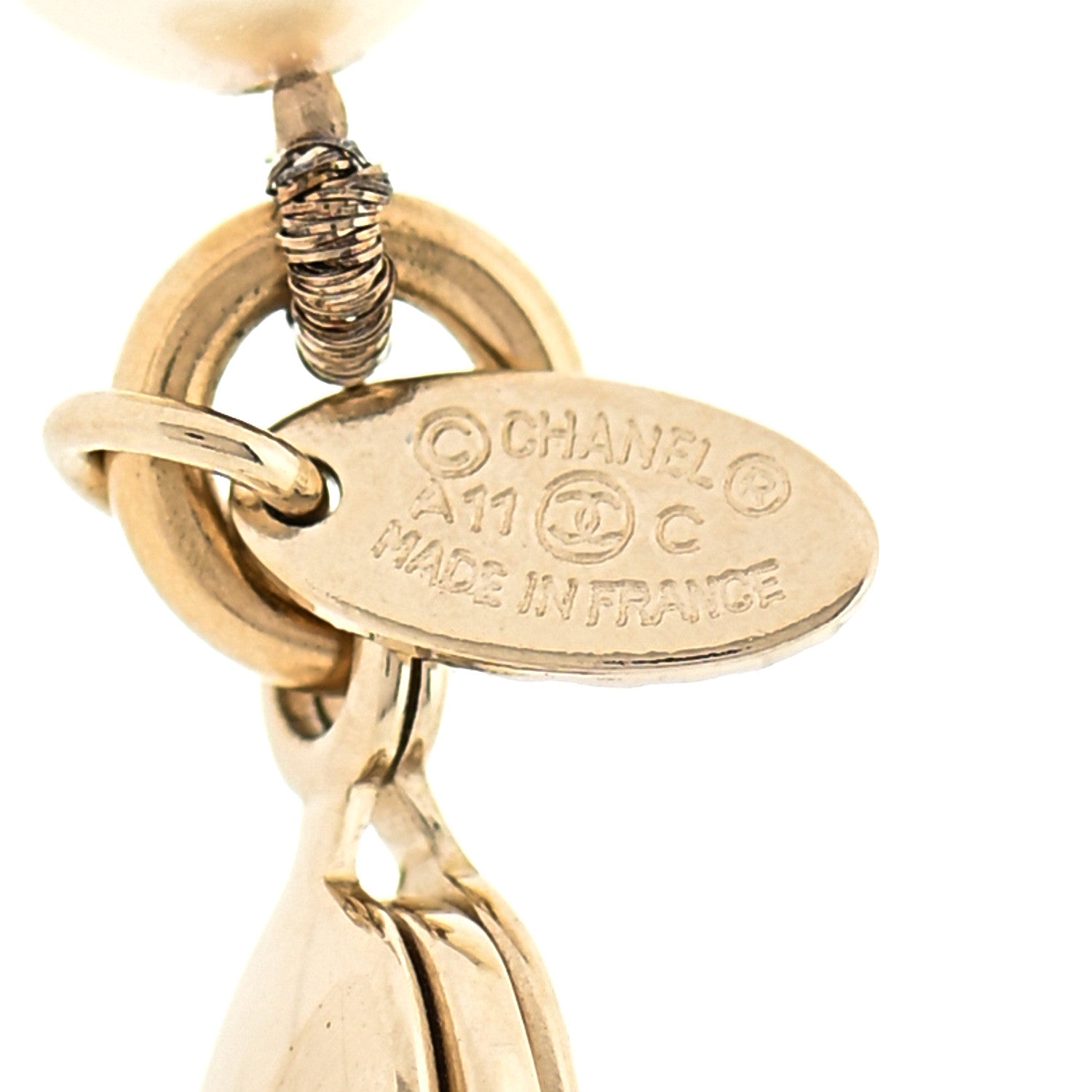Chanel Graduated Pearl CC Long Necklace Gold 5 of 5
