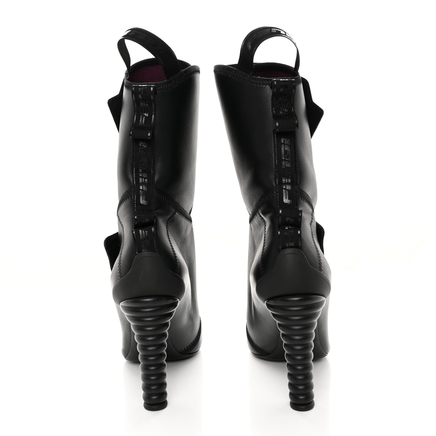 Vitello Logo Tape Promenade Ankle Boots 40 Black