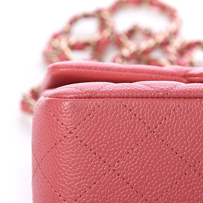 Chanel Caviar Quilted Mini Rectangular Flap Pink 12 of 12