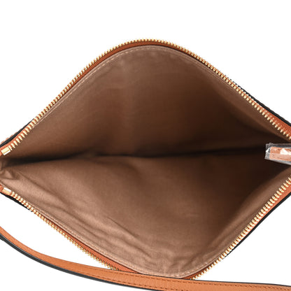 MCM Visetos Anya Essential Floral Print Shopper Tote Pouch Cognac 5 of 6