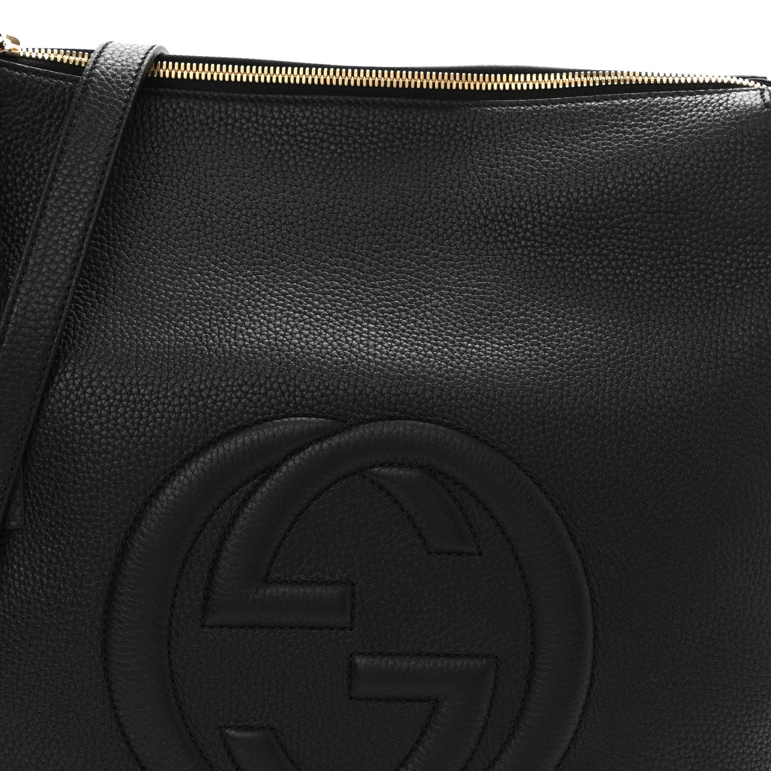Gucci Pebbled Calfskin Large Soho Hobo Black 8 of 11