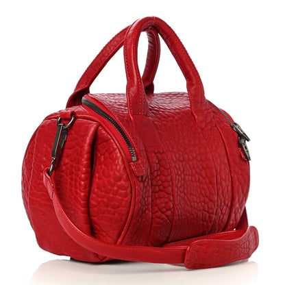 Alexander Wang Pebbled Lambskin Rockie Red Gunmetal Hardware 2 of 8