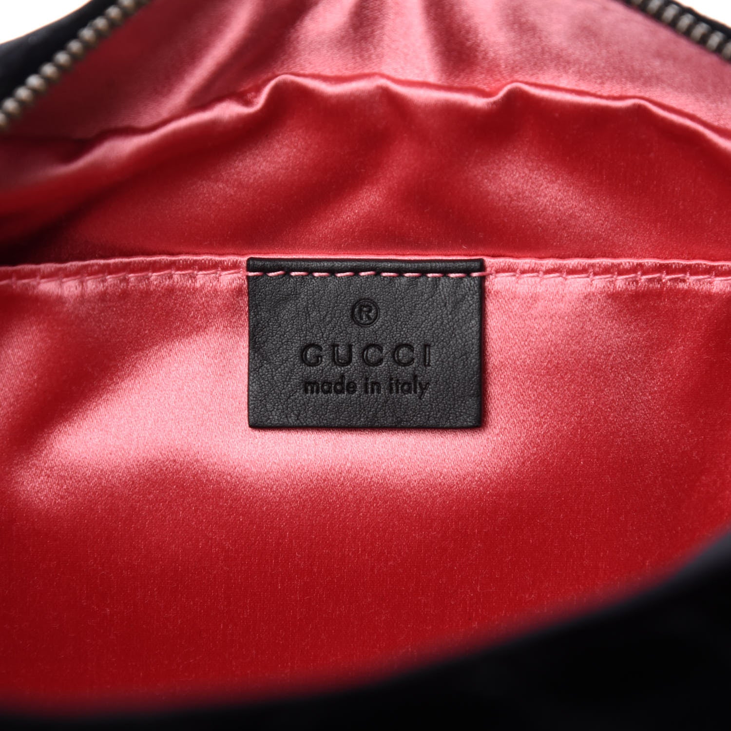Gucci Velvet Matelasse Small GG Marmont Chain Shoulder Bag Black 8 of 10