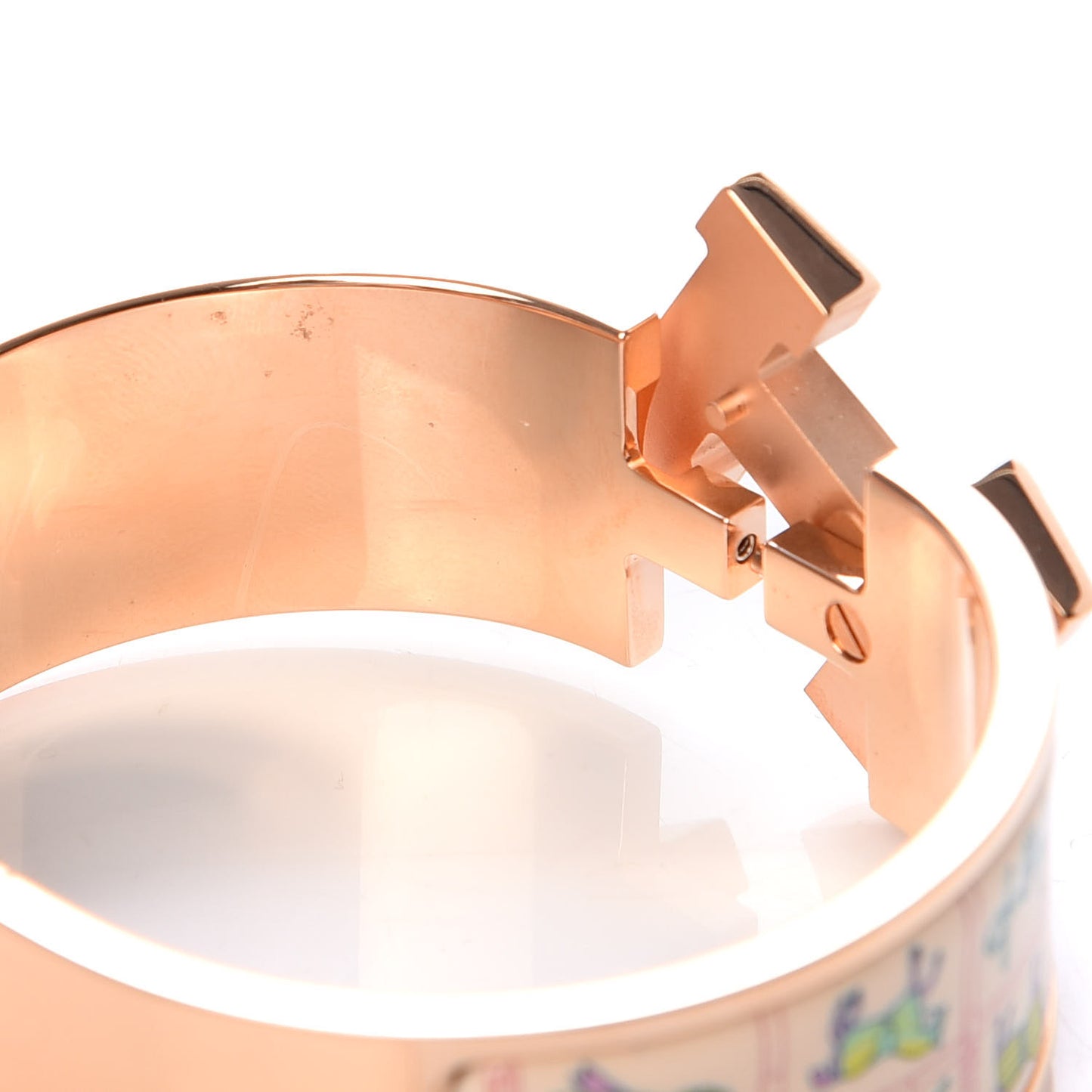 Enamel Couvertures et Tenues de Jour Wide Clic Clac H Bracelet PM Pannacotta