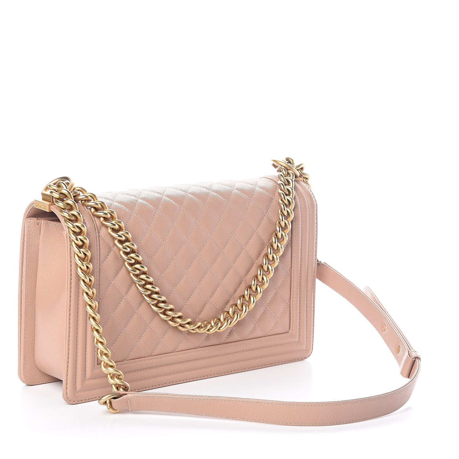 Chanel Caviar Quilted New Medium Boy Flap Beige 3 of 10