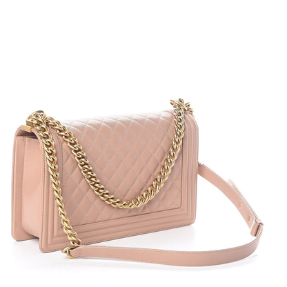 Chanel Caviar Quilted New Medium Boy Flap Beige 3 of 10
