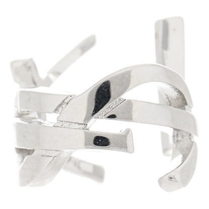 Saint Laurent Metal Small Cassandre YSL Logo Ear Cuff Earring Silver 3 of 6