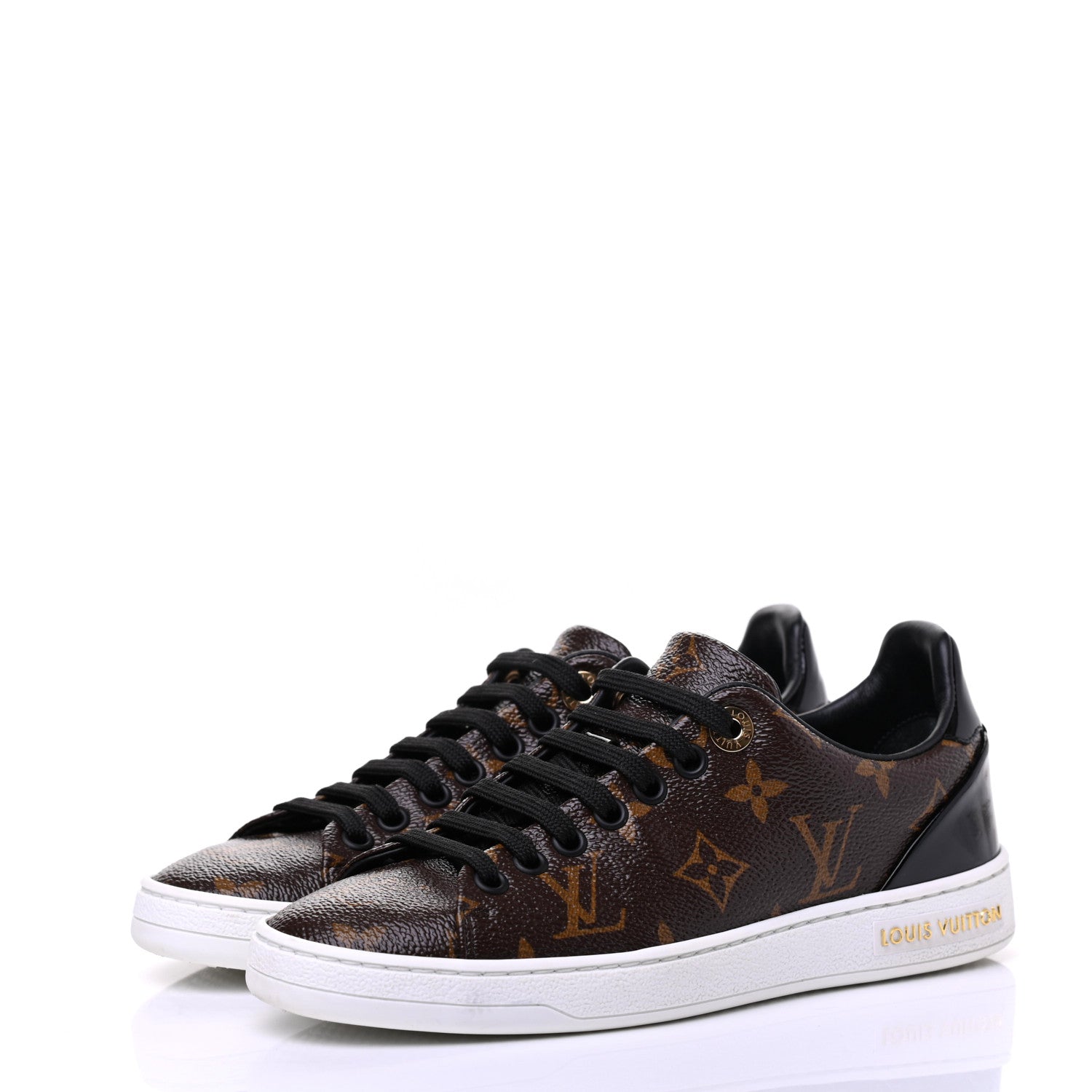 Louis Vuitton Patent Monogram Frontrow Sneakers 34 3 of 12