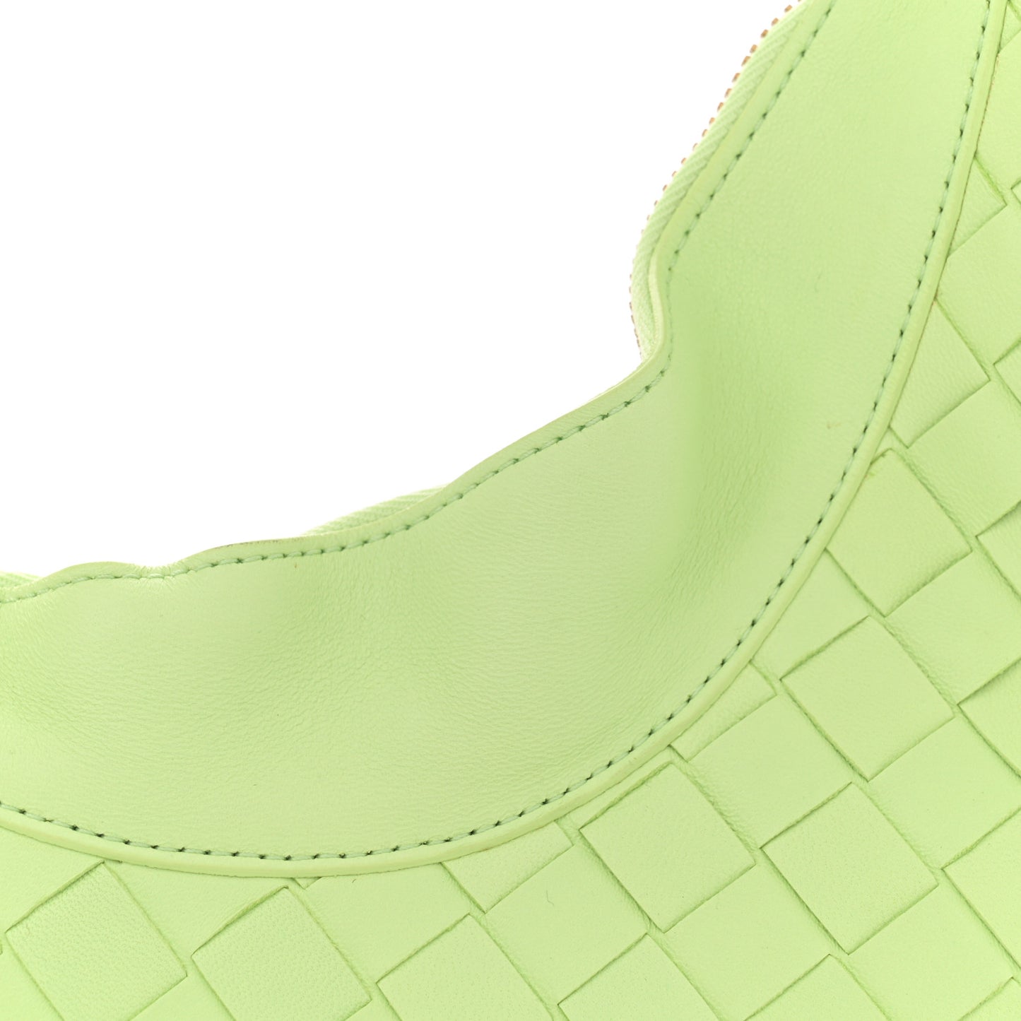 Nappa Intrecciato Small Drop Shoulder Bag Fennel